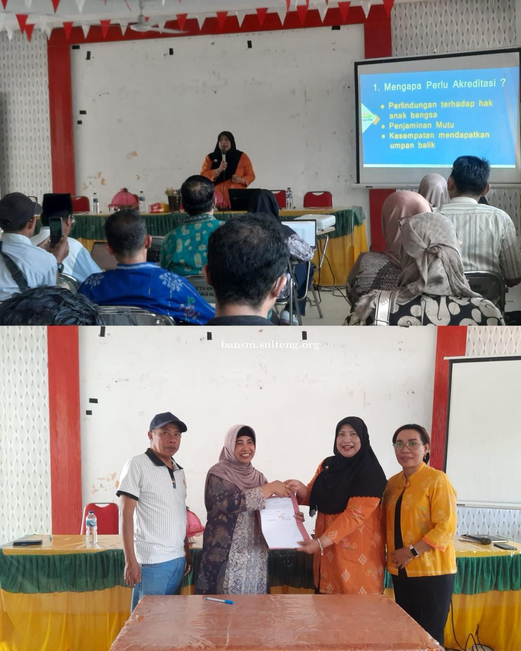 SOSIALISASI DAN KEMITRAAN AKREDITASI DENGAN DINAS PENDIDIKAN DAN KEBUDAYAAN KAB. SIGI