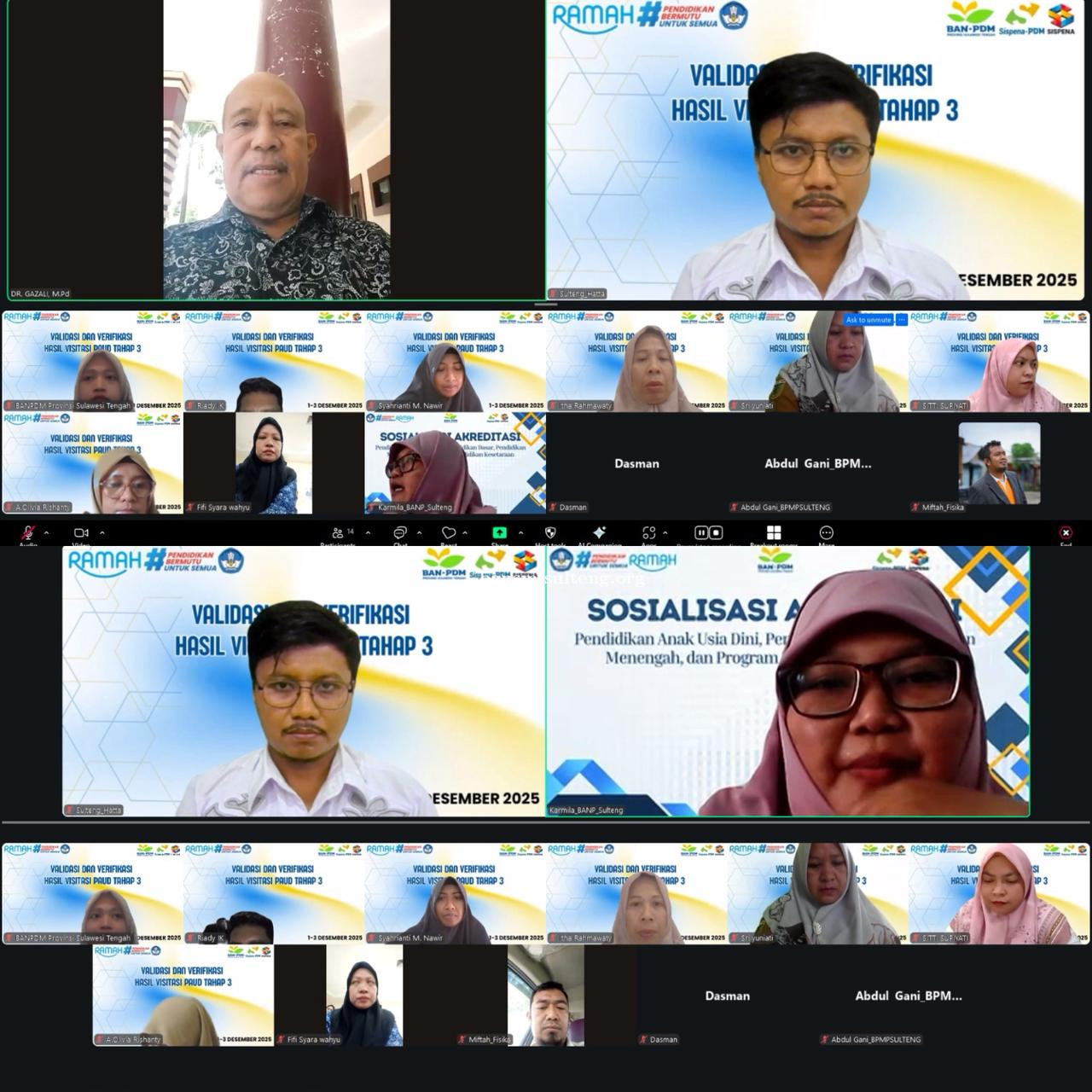 VALIDASI DAN VERIFIKASI HASIL VISITASI PAUD TAHAP 3 TAHUN 2025